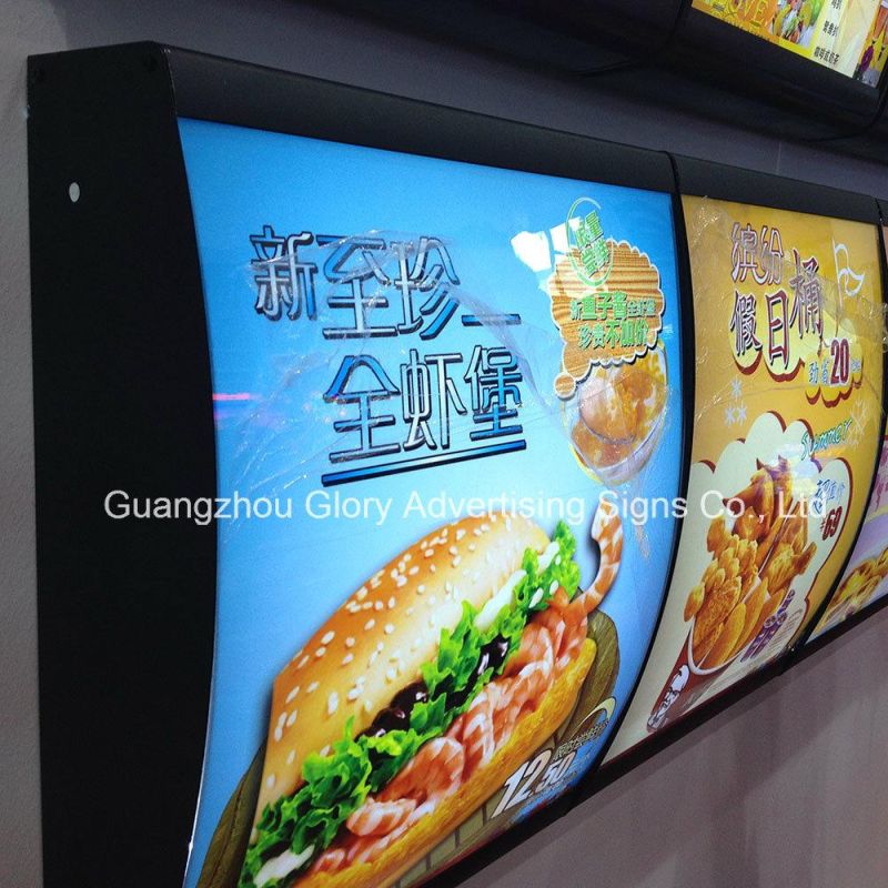 Backlit Fast Food Menu Boards for Restaurant Menu Sign