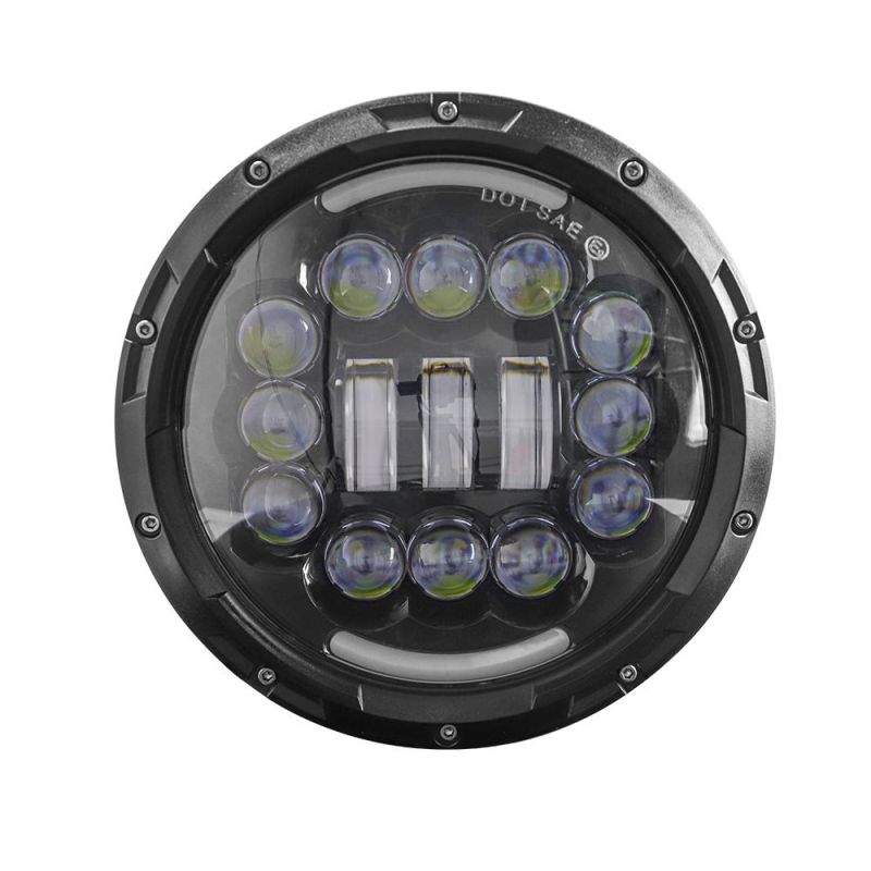 Dxz Remote Control 7 Inch 15LED Headlights RGB Round Thick Multicolor DRL Headlight for Jeep Wrangler Jk Lj Cj LED Car Light