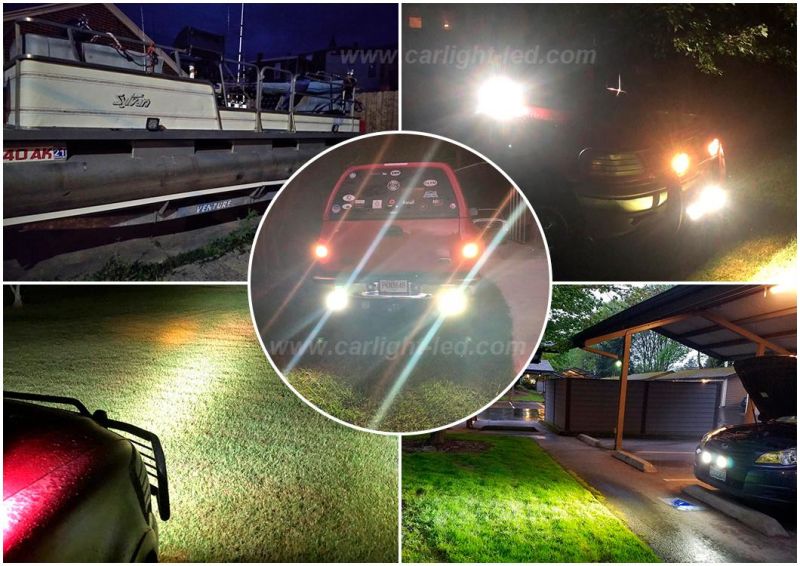 Square Driving Fog LED Work Light Bar with DRL Work Light Offroad Truck Car ATV UTV Bupmer Spot LED