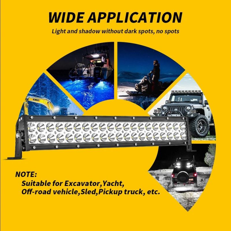 Dxz 120W/54cm 40LED High Power Hummer Light off Road LED Bar Straight Lamp 2rows 4X4 Curved 12D LED Light Bar for Truck