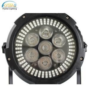 China New Products LED Lighting 7PCS RGBWA UV Flat PAR