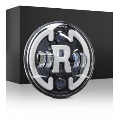 Dxz Waterproof Car Driving Front Light 60W Hi/Lo Offroad Auto Round LED Headlight for Jeep Wranlger with R Shape