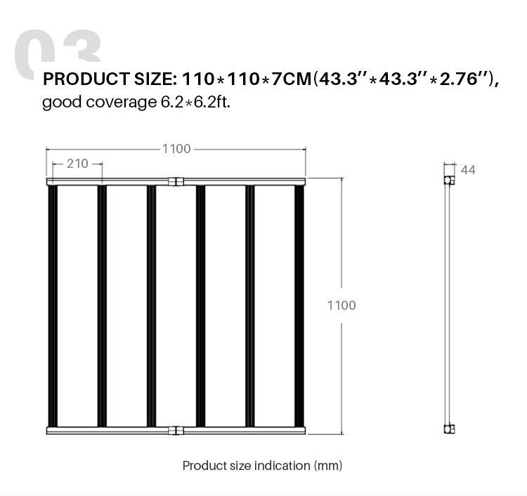 High Power Panel COB SMD 3030 Folding Plant 800W LED Grow Light