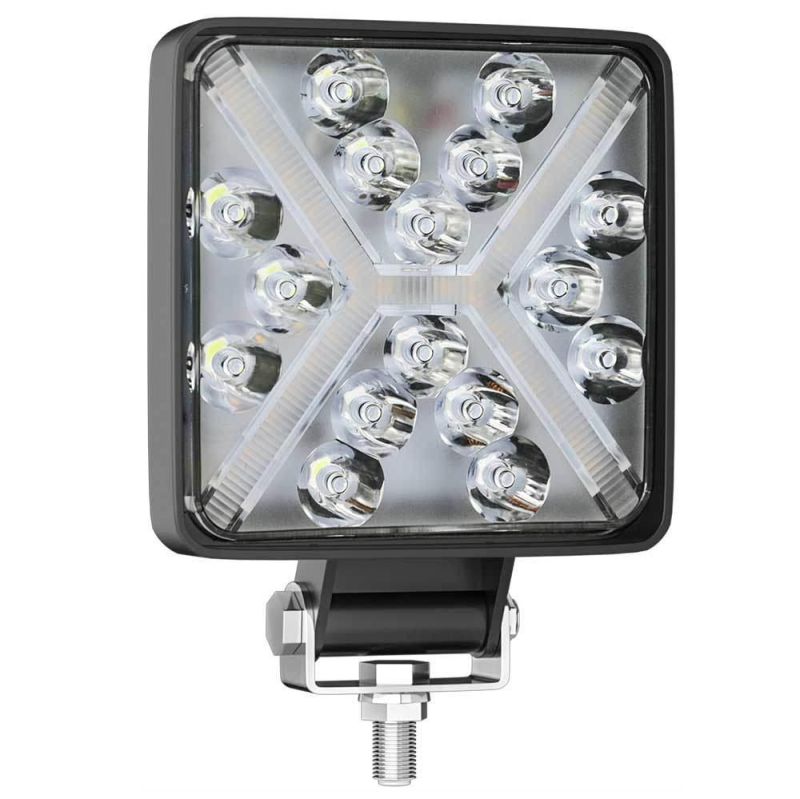 Dxz LED Work Light 4inch 16LED White Yellow Angel Eyes Flash Function for Truck 4X4 Tractor Headlight Spotlight