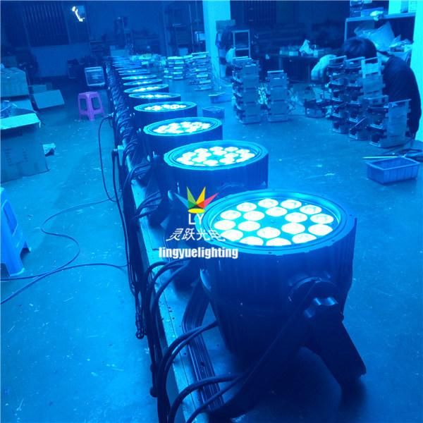 Outdoor DJ Stage 18X12W RGBWA UV LED PAR Lighting