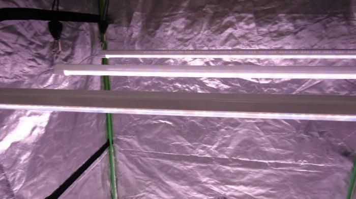 Waterproof Integrated Plant Seed Starting Veg 4FT Strip Bar Blue Red Full Spectrum T5 Tube 18W LED Grow Light