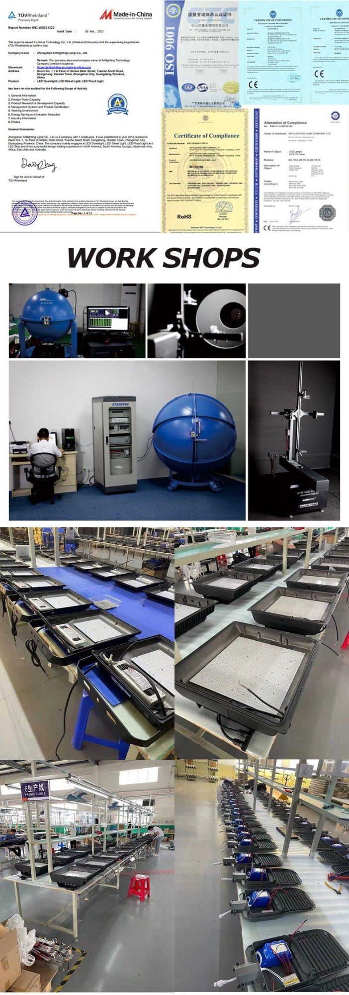 LED Lighting Explosion Proof Light Fixtures for Paint Booth and Petrol Pump Gas Station