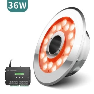 Under Water Light IP68 Waterproof DMX LED RGB LED Underwater Swimming Pool Light 36W Fountain Pool Light