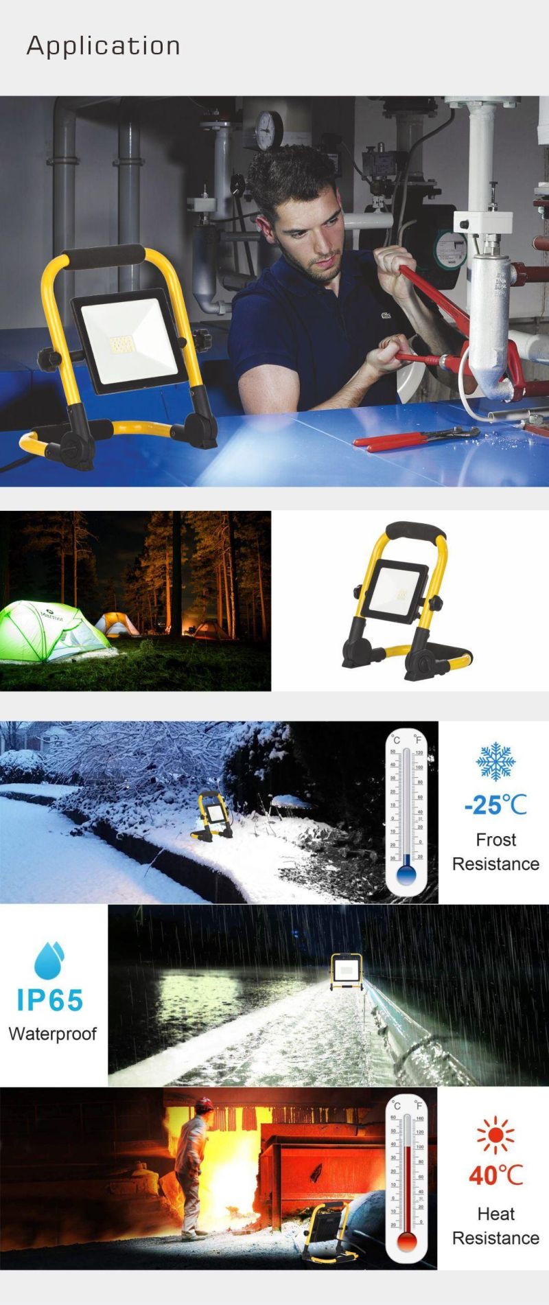 10W Portable LED Foldable Work Flood Light