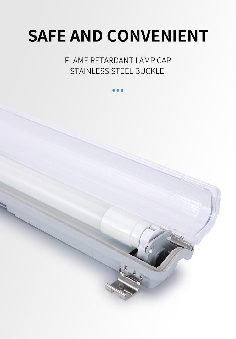 Tri-Proof Lamp Single-Tube Emergency Subway LED Tunnel Waterproof Moistureproof Dustproof Lights