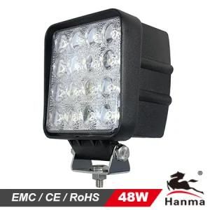48W LED Flood Square Work Light Lamp for Tractor, Truck, SUV, UTV, ATV and Offroad