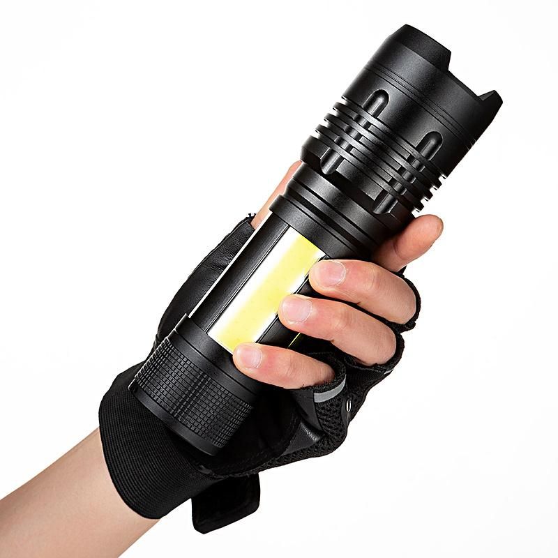 Strong Aluminum Housing 360° 4 Faces Battery Powered Rechargeable Waterproof LED Work Camping LED Flashlight