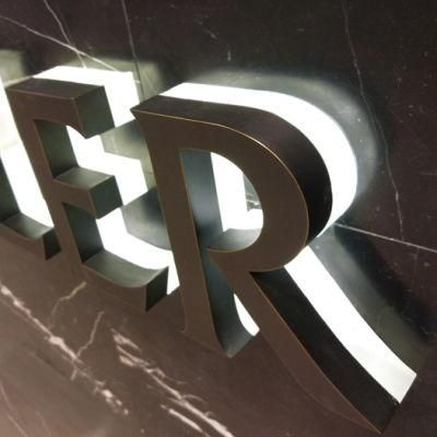 Custom Outdoor Business Logo Signages 3D Backlit Metal Sign Letter