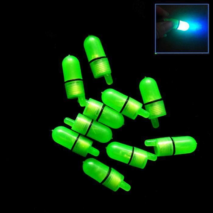 Mini Blue Green LED Night Underwater Fishing Hook Clip Float Bite Light