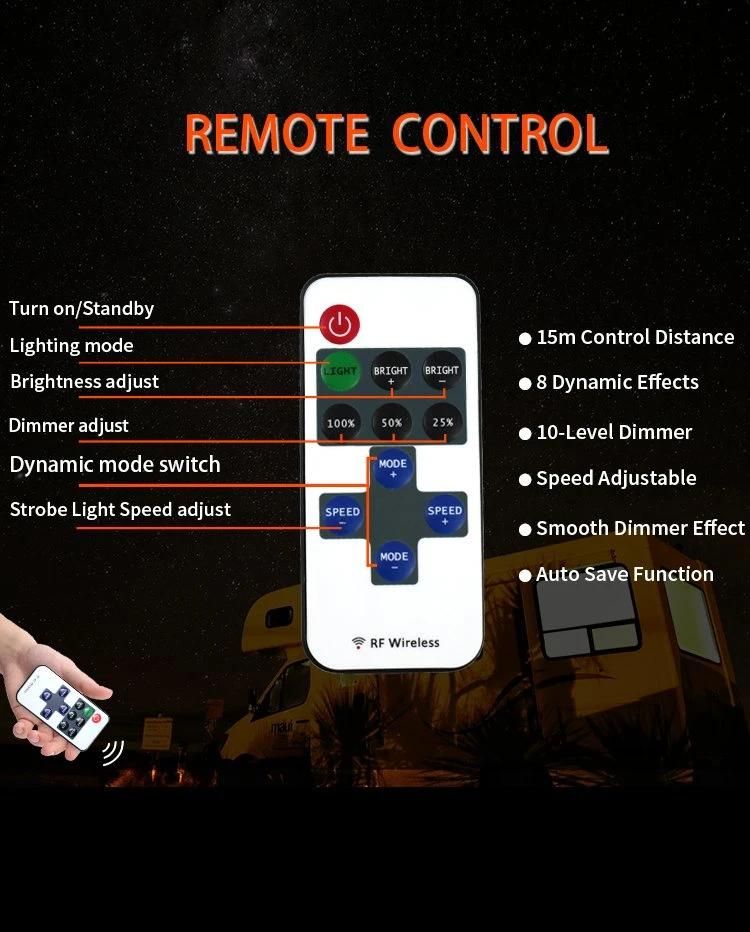 360 Light Car Charge Battery Lighting DC 12V Telescopic Rod Portable LED Outdoor Camp Lantern Camping Light