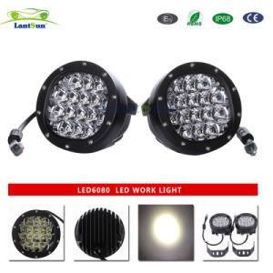 Super Bright Spot Beam Tractor Truck for Jeep IP67 12V 80W Car LED Work Light LED6080