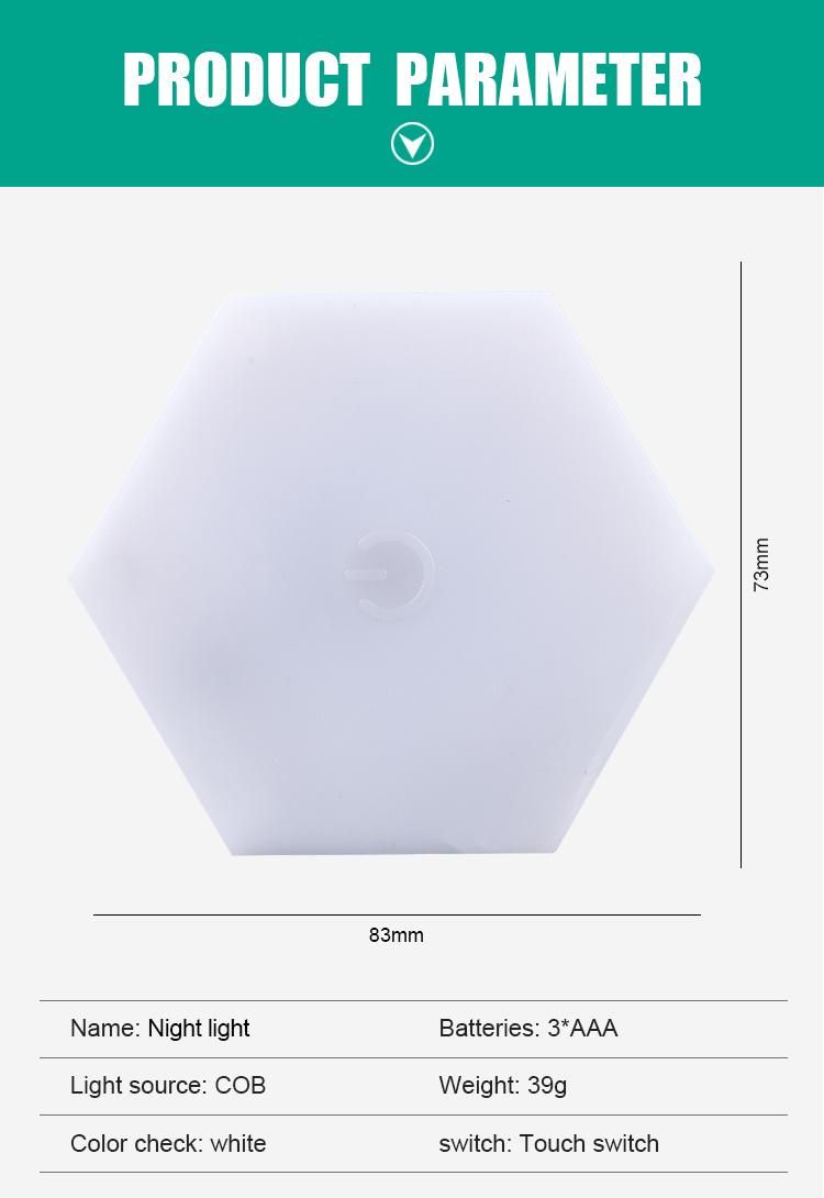 Hot Sale Waterproof RGB Colorful 3 Pack Modular Hexagonal Light