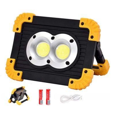 Portable 20W COB LED Work Light, Rechargeable Outdoor Work Light with 4000mAh Power Bank