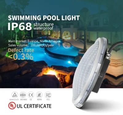 15W 12V Anti-UV PC IP68 Structure Waterproof LED Ultra PAR56 LED Swimming Pool Light