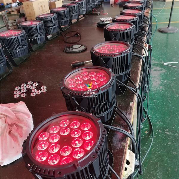 PAR 64 18X18W LED Light RGBWA UV 6in1 DMX512 LED PAR Can