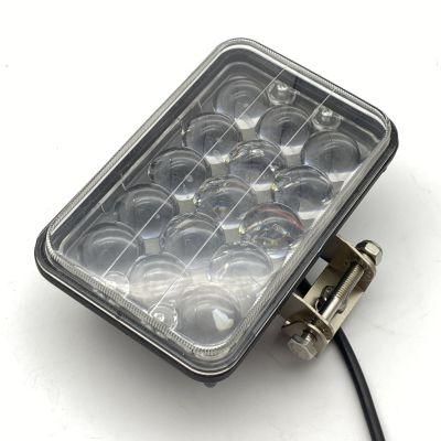 15 LED 45W High Power Multi-Function Square LED Work Lamp Fog Light LED Head Light for Heavy Duty Truck Trailer Spare Parts