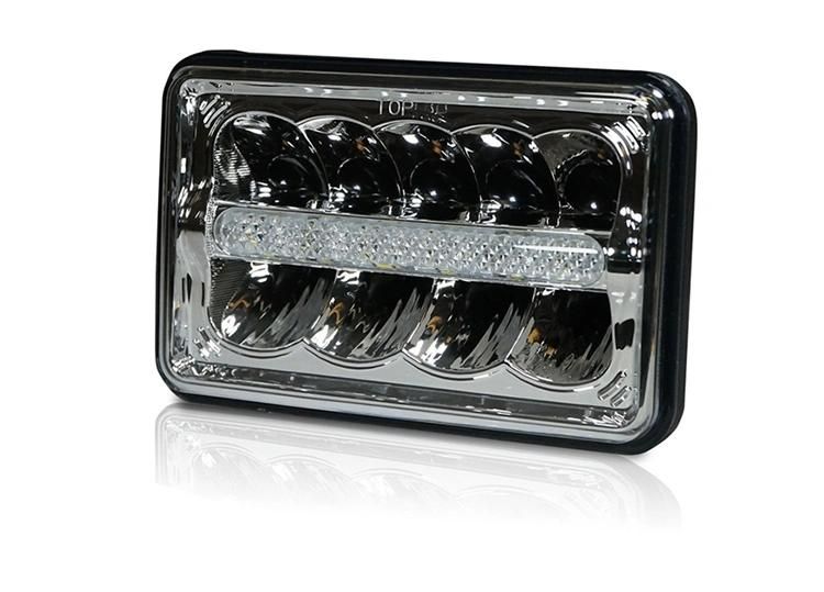 4X6 Inch 45W Sealed Beam LED Headlight Replacement for Truck Ford Jeep Jk White DRL Car LED