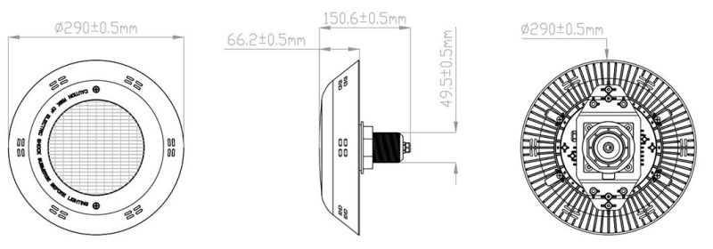 25W AC12V Synchronous Control Plastic Shell Wall Mounted Vinyl Swimming Pool Light