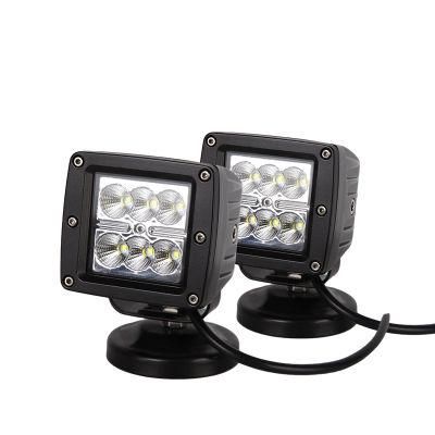 LED Work Light Waterproof Square Driving Fog Lights Spotlight for Car Motorcycle Tractors