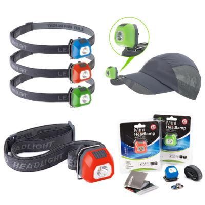 Bright Mini Portable LED Headlamp Headlight Cap Clip Light