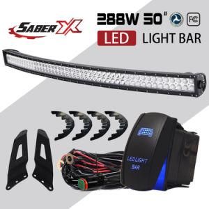 50 Inch 288W LED Light Bar with Windshield Mounting Brackets for 1999-2006 Chevy Silverado Gmc Sierra Chevrolet Suburban Tahoe Yukon