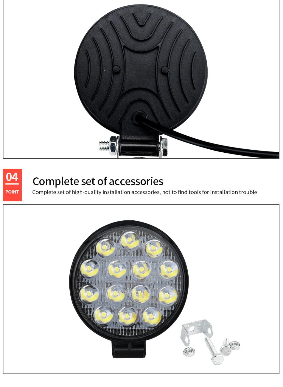 Dxz 4inch 42W LED Work Light Bar White Spot Light for Trucks ATV UTV Offroad