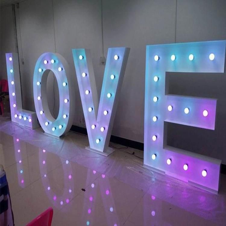 Factory Supplier Waterproof Illuminated Sign 4FT Giant Love Letters Marquee LED Light up Lights