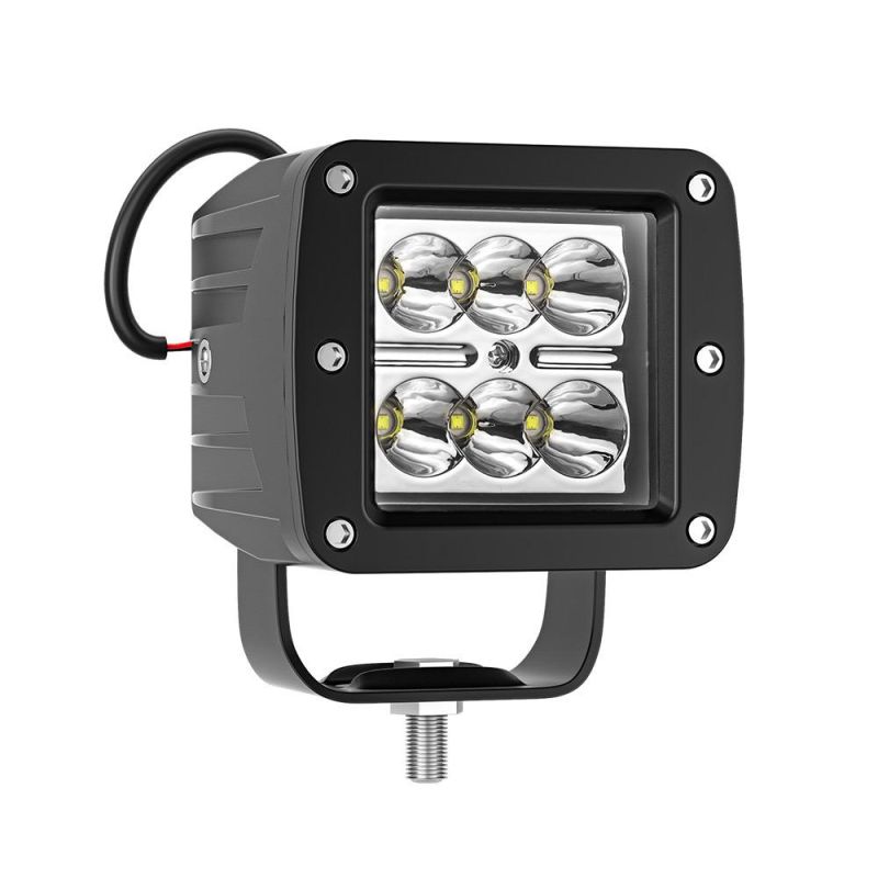 Dxz 18W 3 Inch Work Light High Power Ultra High Brightness Jeep Wrangler off-Road Vehicle a Pillar Light LED Fog Light Spotlight Backlight