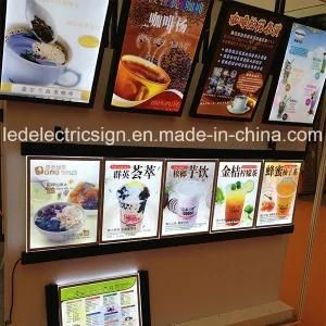 LED Light Box Sign Menu Display for Cold Drinks Shop