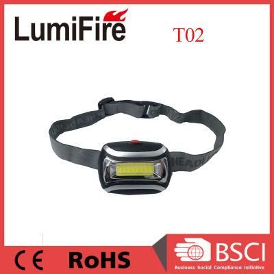 Plastic 3W COB LED Headlamp for Camping