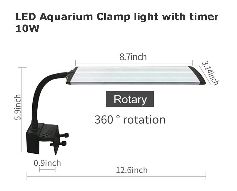 10W LED Clamp Light with Timer Controllable