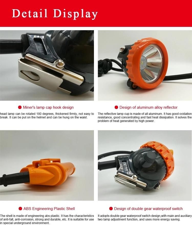 3W IP65 Kl5lm Waterproof LED Miner Lamp with Charger