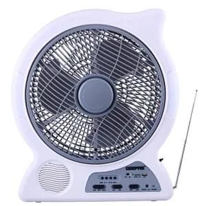AC &amp; DC Rechargeable Box Fan with LED Light