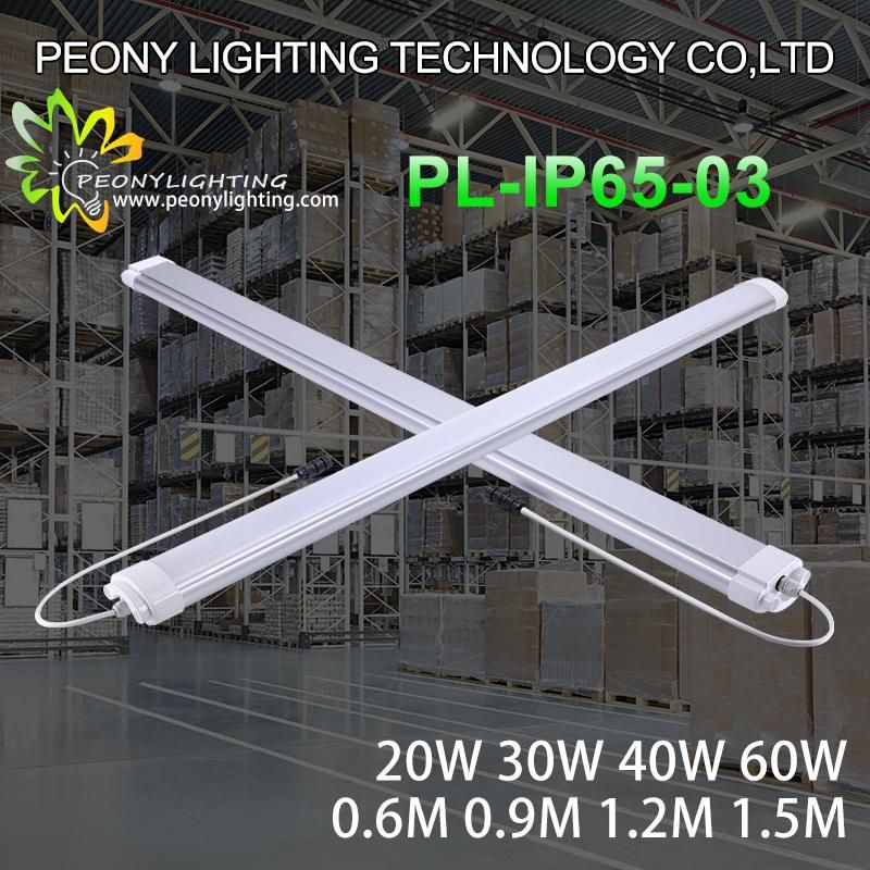 2021 IP65 Linear Light with 5 Years Warranty 60W LED Tri-Proof Lamp