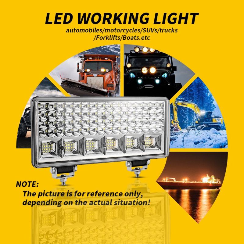 Dxz Truck LED Lamp 12-Inch 100SMD High-Power Radiation Lamp with High Beam/Low Beam Suitable Large Vehicles Driving Work Lights