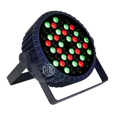 High Power Self-Propelled Sound Active 54*3W RGBW 4 in 1 Flat PAR Light for Disco