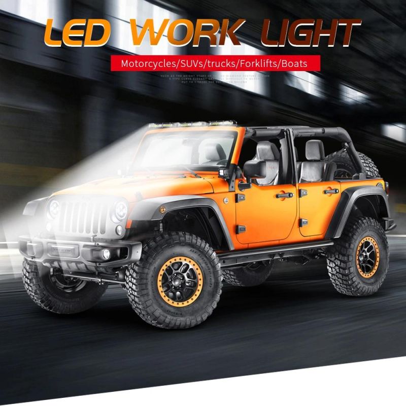 Dxz 7inch 18W COB Car LED Work Lamp Vehicle Auxiliary Lighting for Motorcycle Tractor Boat off Road 4WD 4X4 Truck SUV ATV