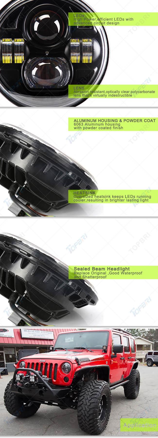 4X4 Offroad Motorcycle Jeep 45W LED Work Headlight