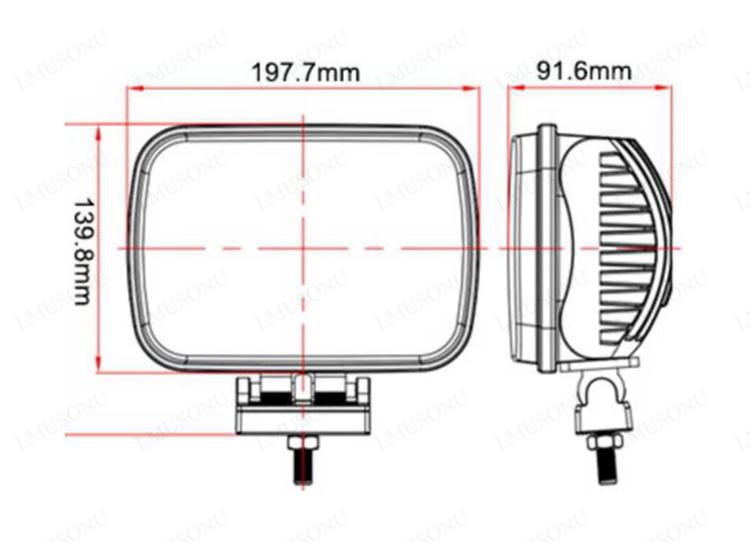 Super Bright 7" Square CREE 60W Spot Marine Tractor 4X4 LED Work Lamp