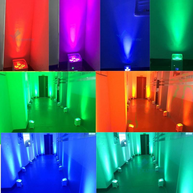 Disco Lights Stage 4X18W RGBWA UV 6in1 LED PAR Light Battery Wireless for Wedding