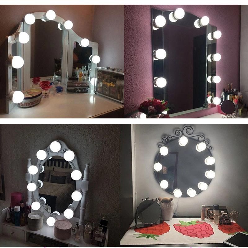 Vanity Backlit LED Mirror Light Lamp Bulbs Whit Make up for Hollywood USB LED Light (WH-MR-02)