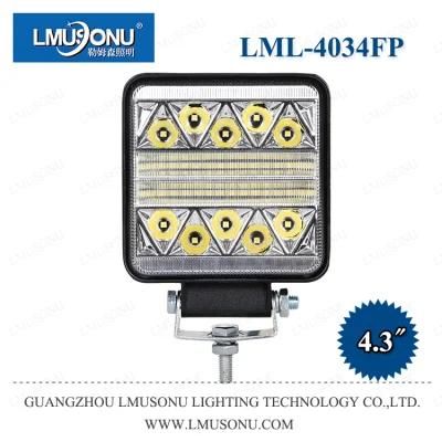 Lmusonu New Square Strobe LED Work Light 4034fp 4.3 Inch 51W Combo Beam