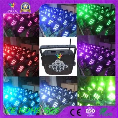 9X18W Rgbwap 6in1 Stage Remote Control Battery LED PAR Light