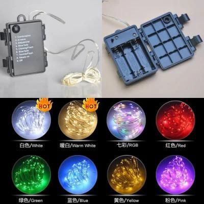 Heat-Insulated Waterproof Battery Box Colorful 30LED 10.8FT Rope String Lights