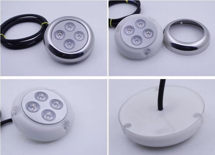 4" Round 4LED IP68 Boat Transom Mount Light Forstern/Pontoon/Marine Lights